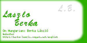 laszlo berka business card